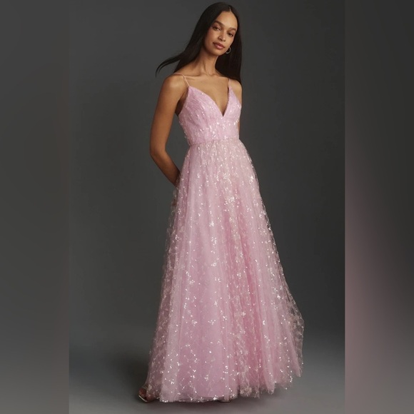 Anthropologie Dresses & Skirts - Anthropologie ML Monique Lhuillier Sequin Lace Maxi Dress